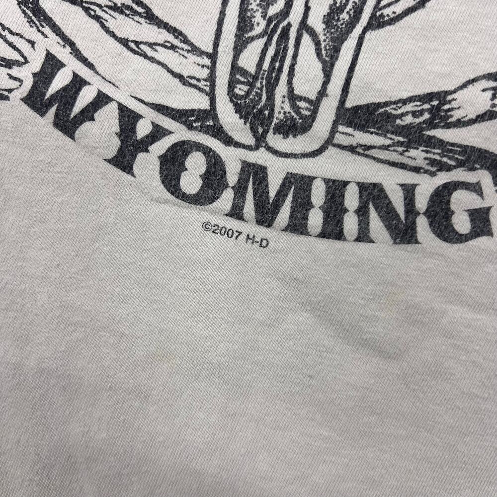 Vintage Harley Davidson Cheyenne Wyoming Bull Skull Western T Shirt 2000s XL - Picture 6 of 11